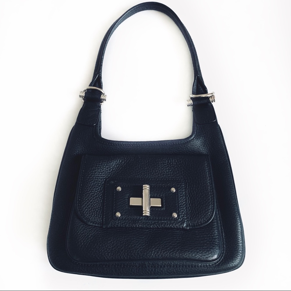 Banana Republic Black Leather Shoulder Bag/Purse - Picture 12 of 12